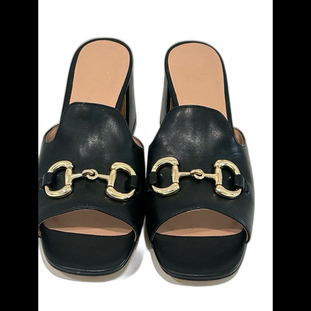 Ola Mules Sandals Women's Size 9 Color Black Anna Slip-ons Comfort Heels LNWOT - Picture 2 of 12